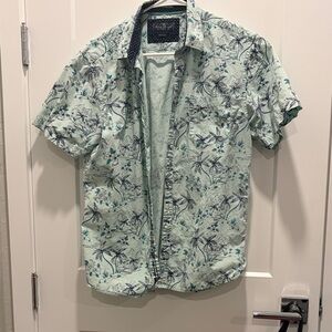 Floral Print Mint Green Men's Shirt
